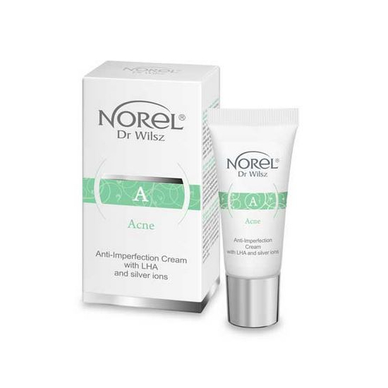 NOREL ACNE KREM NA NIEDOSKONAŁOŚCI Z LHA I JONAMI SREBRA DO SKÓRY TRĄDZIKOWEJ 15ML DS501